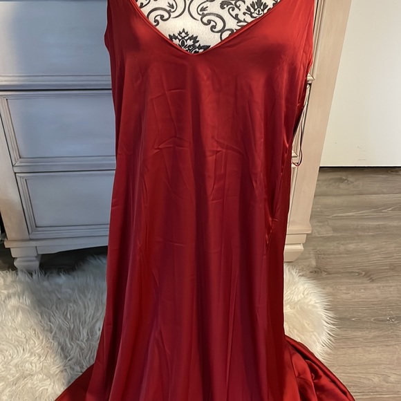 Women’s Tahari, Arthur, S Levine, XL Grecian style dress rust, colored NWT - Picture 2 of 7